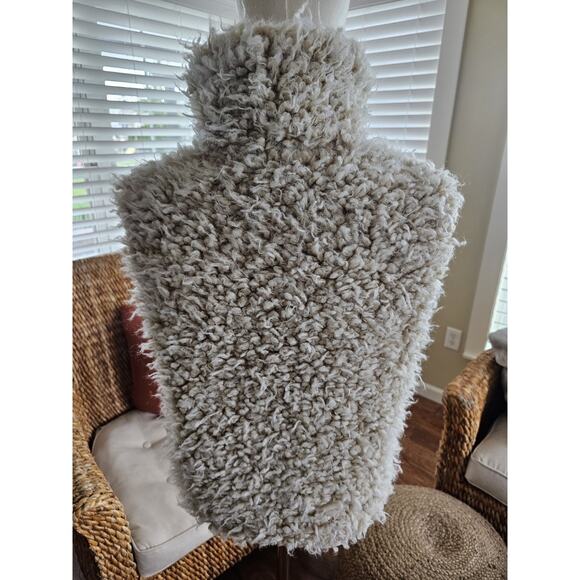 Anthropologie Faux Shearling Fur Vest Toggle Sherpa Teddy Sweater Women's Size S - Picture 6 of 13